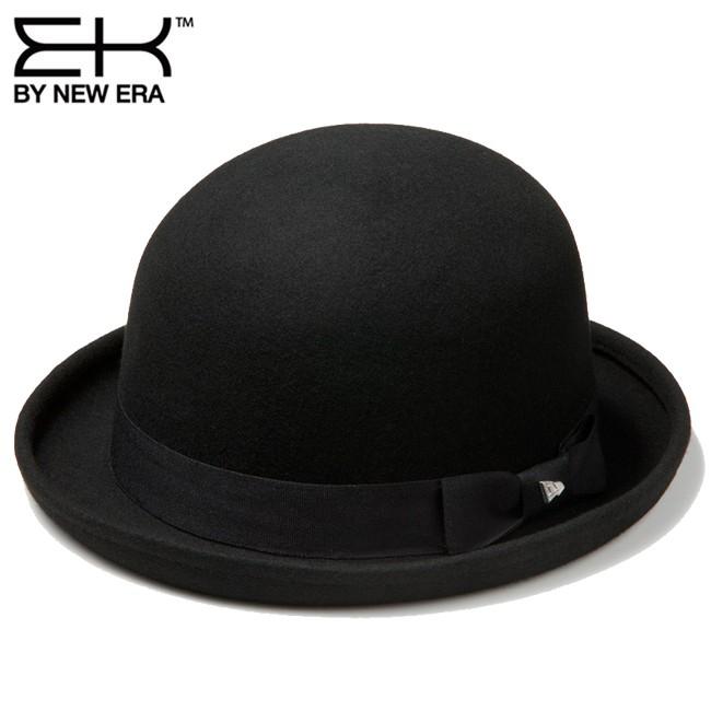 イーケーバイニューエラ ザ ボーラーハット ウール グログランバンド ブラック EK by New Era Hat The Bowler Wool Grosgrain Band Black｜cio