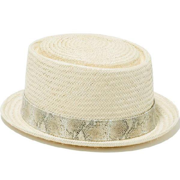 イーケーバイニューエラ ハット シリーズ81 ザ ポークパイ パームストロー レザーバンド スネーク EK by New Era Hat Series 81 The Porkpie Palm Straw Snake｜cio｜02