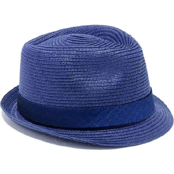 イーケーバイニューエラ ハット ザ トリルビー ペーパーロープ サテンバンド ネイビー EK by New Era Hat The Trilby Paper Rope Satin Band Navy｜cio｜02