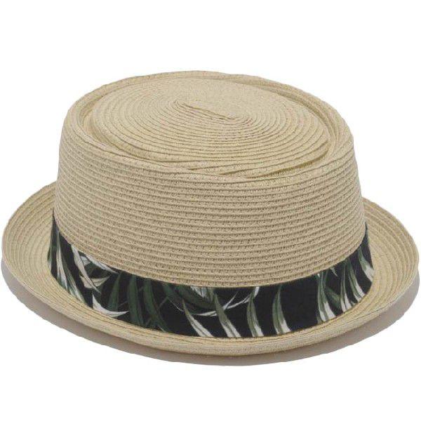 イーケーバイニューエラ ハット ザ ポークパイ ペーパーロープ アロハ ナチュラル シルバー EK by New Era Hat The Porkpie Paper Rope aloha Natural Silver｜cio｜03