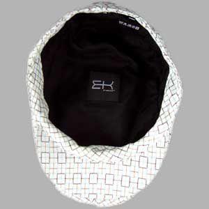 イーケー ハンチング ゲオメトリック トップスティッチ コットン ブラウン EK HUNTING CAP GEOMETRIC TOP-STITCH COTTONS BROWNS｜cio｜04