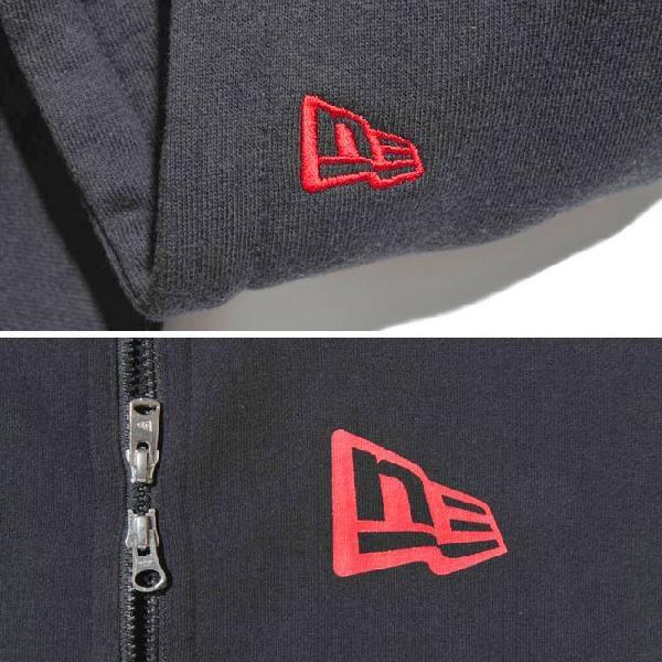 ニューエラ ジップアップフーディー フラッグロゴ ブラック レッド New Era Zip Up Hoodie Flag Logo Black Red｜cio｜03