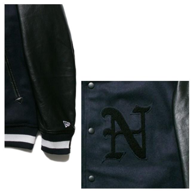 ニューエラ スタジアムジャケット N パッチ ネイビー ブラック ブラック ネイビー ホワイト New Era Stadium Jacket N Patch Navy Black Black Navy White｜cio｜03