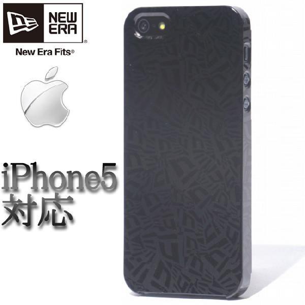 ニューエラ アイフォーン(アイフォン)5ケース フラッグロゴ オールオーバー ブラック New Era iPhone5 Case Flag Logo All Over Black｜cio