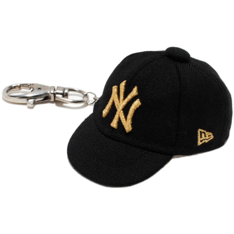 ニューエラ キャップキーホルダー ニューヨークヤンキース ブラック メタリックゴールド New Era Cap Key Holder New York Yankees Black Metallic Gold｜cio