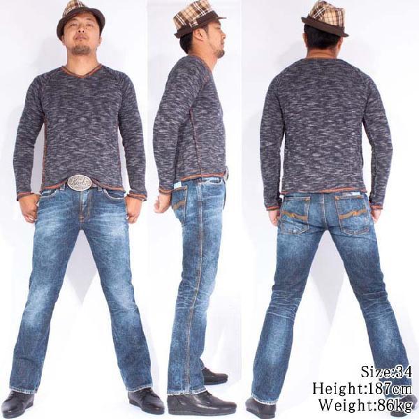 ヌーディージーンズ スリムジム オーガニックダークネップス Nudie Jeans Slim Jim Organic Dark Neps｜cio｜02