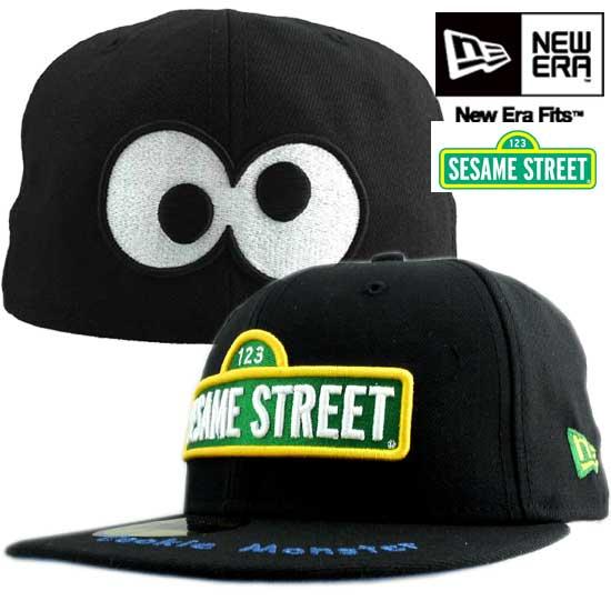 ニューエラ×セサミストリート キャップ ストリートサイン クッキーモンスター ブラック/マルチ/ブルー　New Era×Sesame Street Cap Cookie Monster Black｜cio