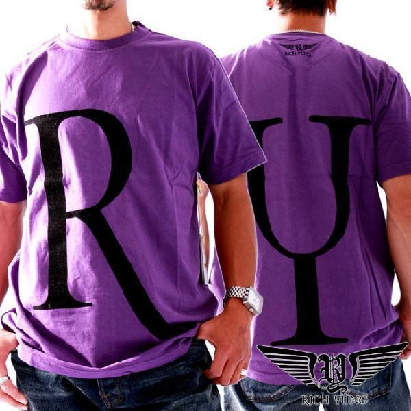 【SALE】リッチヤング S/S Tシャツ RY-F10-52 パープル ブラック RICH YUNG SS T-shirt RY-F10-52 Purple Black｜cio