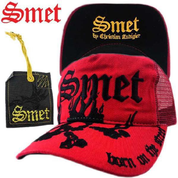 スメット ハット(キャップ) ベーシック スカル フレーム レッド SMET Hat(Cap) Basic SKULL FLAME Red｜cio