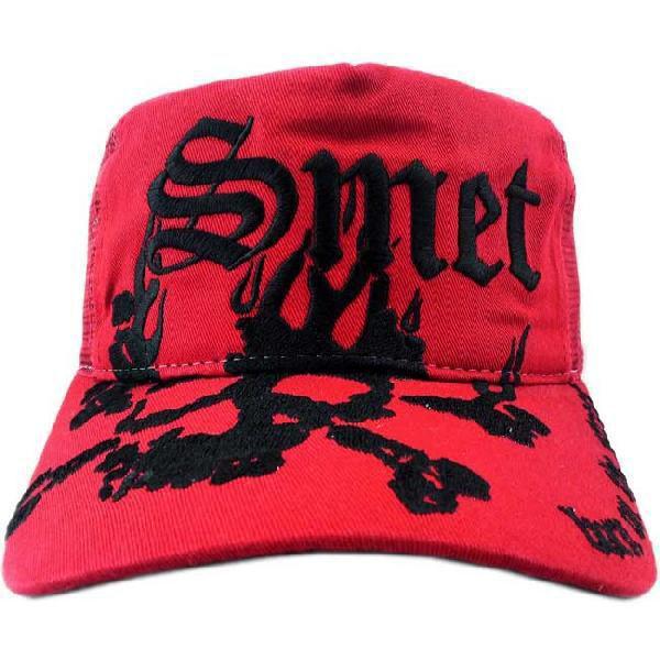 スメット ハット(キャップ) ベーシック スカル フレーム レッド SMET Hat(Cap) Basic SKULL FLAME Red｜cio｜02