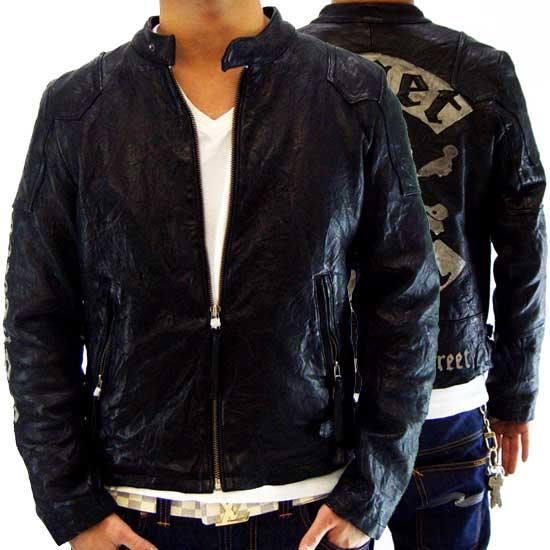 SMET RIDERS LEATHER JACKET Black スメット ライダース レザー 