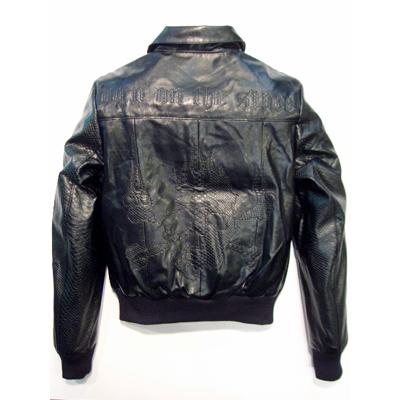 Smet S41641 CUFFED LEATHER JACKET Black スメット カフッドレザー