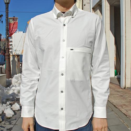 30%OFF】narifuri ナリフリ NF4031 コンシールコミュートシャツ WHT