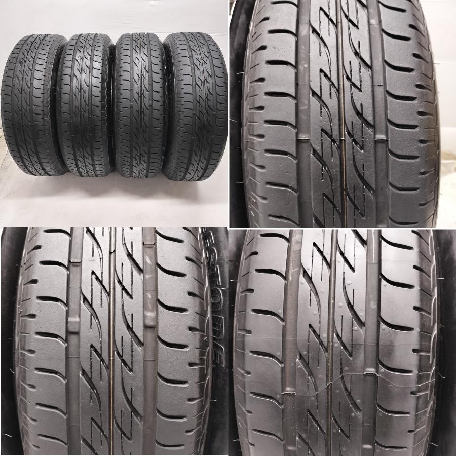 ◆本州・四国は送料無料◆ ＜ノーマル ＆ ホイール 4本＞ 165/70R14 ブリヂストン 14X5.5J 日産 マーチ 純正 4H -100 マーチ ノートの画像
