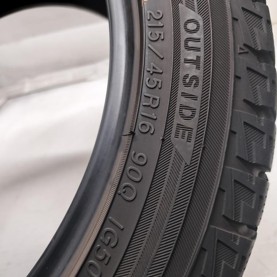◆配送先指定あり◆ ＜訳アリ特価！ 希少！ スタッドレス 1本＞ 215/45R16 ヨコハマタイヤ アイスガード iG50+ 2018年製 70〜80%の画像