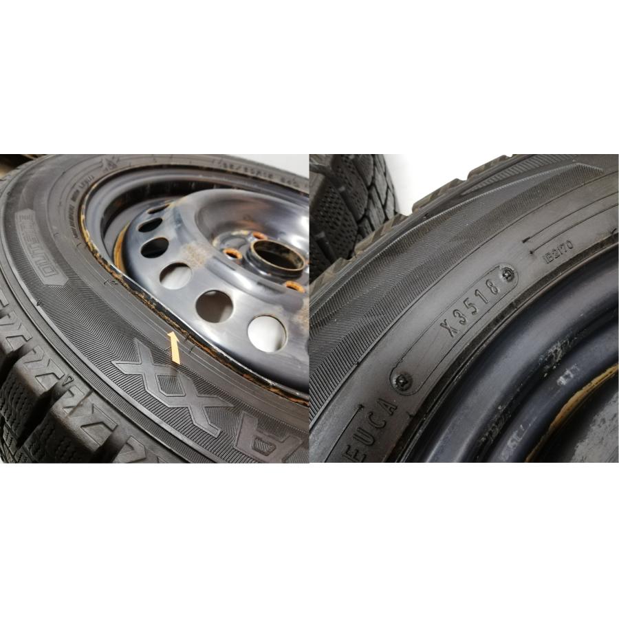 ◆本州・四国は送料無料◆ ＜スタッドレス・ホイール 4本＞ 185/60R15 ダンロップ 15X5.5J ミツビシ製 4H -100 フィット シャトル｜circlecowl｜05