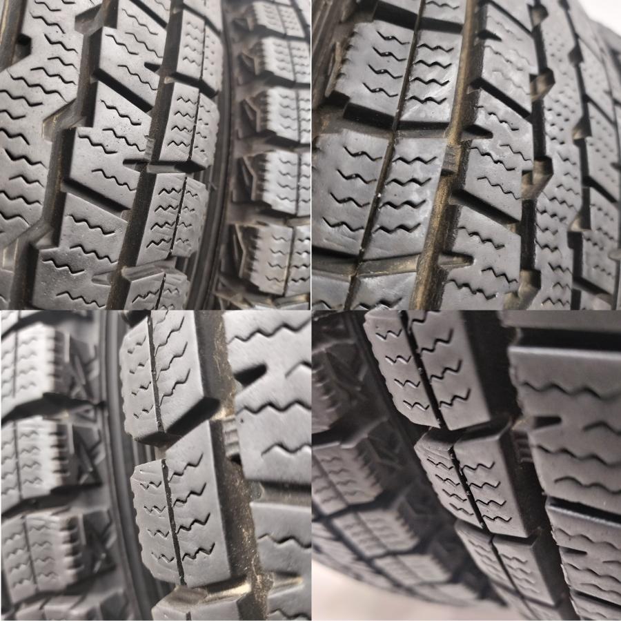 ◆本州・四国は送料無料◆ ＜スタッドレス \u0026 ホイール 4本＞ 145/80R12 LT ダンロップ 12x4.00B スバル 純正 4H -100 サンバー等に！の画像