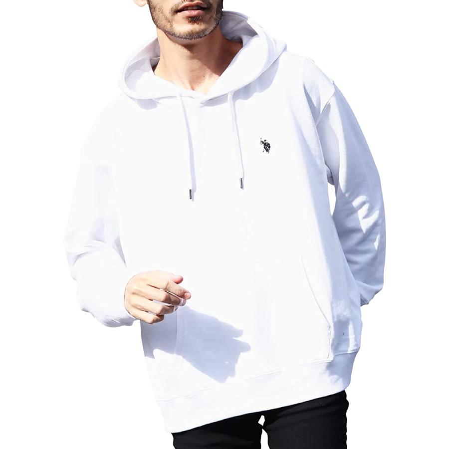 高価値セリー Us Polo Assn ユーエスポロアッスン パーカー メンズ スウェット フーディー 別注アイテム M ホワイト ブラック ヨガウエア Readingtherapycenter Com