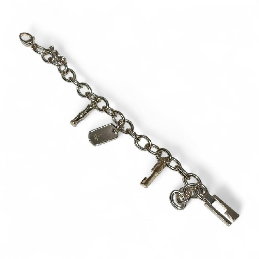 GUCCI (グッチ) OLD/VINTAGE 5チャーム ブレスレット テディベア シルバー FREE_1