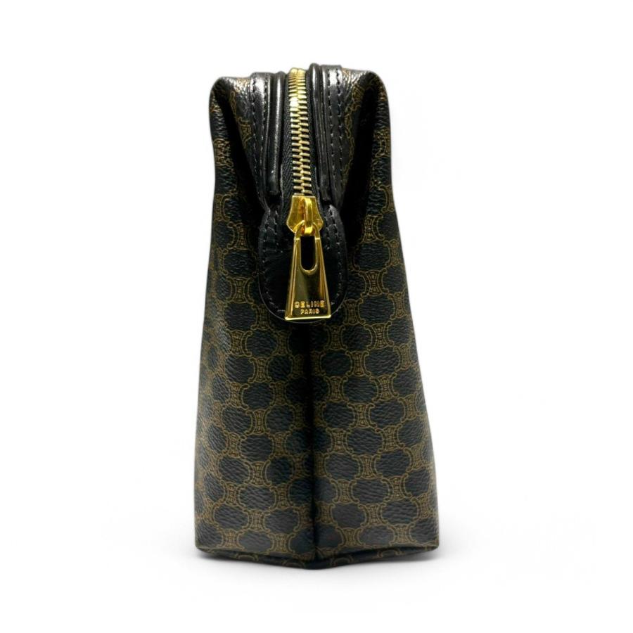 CELINE (セリーヌ) (5) MC97/2 マカダム クラッチバッグ レディース ブラウン×ブラック ー セリーヌ マカダム金具 トップハンドルバッグ ブランドオフ CELINE スウェード ハンドバッグ スエード 中古 レディース CELINE セリーヌ  マカダム ハンドバッグ MC97 中古(ブラウン): VINTAGE - チックタックオンラインストア