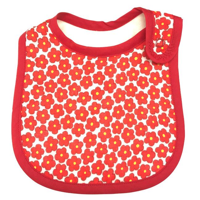 ベビースタイ 日本製 防水 ガーゼ 小梅 お食事スタイ おしゃれ 5枚重ね スナップ スタイ