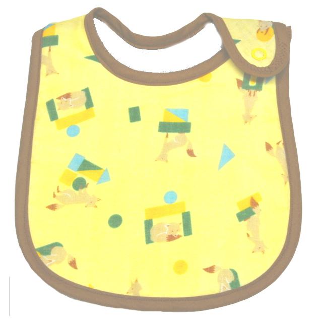 ベビースタイ 日本製 防水 ガーゼ キツネと積み木 お食事スタイ おしゃれ 5枚重ね スナップ スタイ モスリンコットン よだれかけ U型 ポイント消化 Circulation Xヤフー店 通販 Yahoo ショッピング