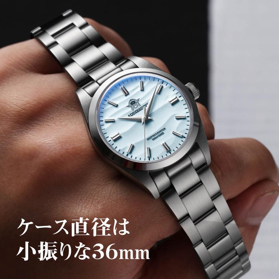 ADDIESDIVE 腕時計 クォーツ スイープ運針 36mm 腕時計 メンズ レディース ユニセックス 40代 50代 防水