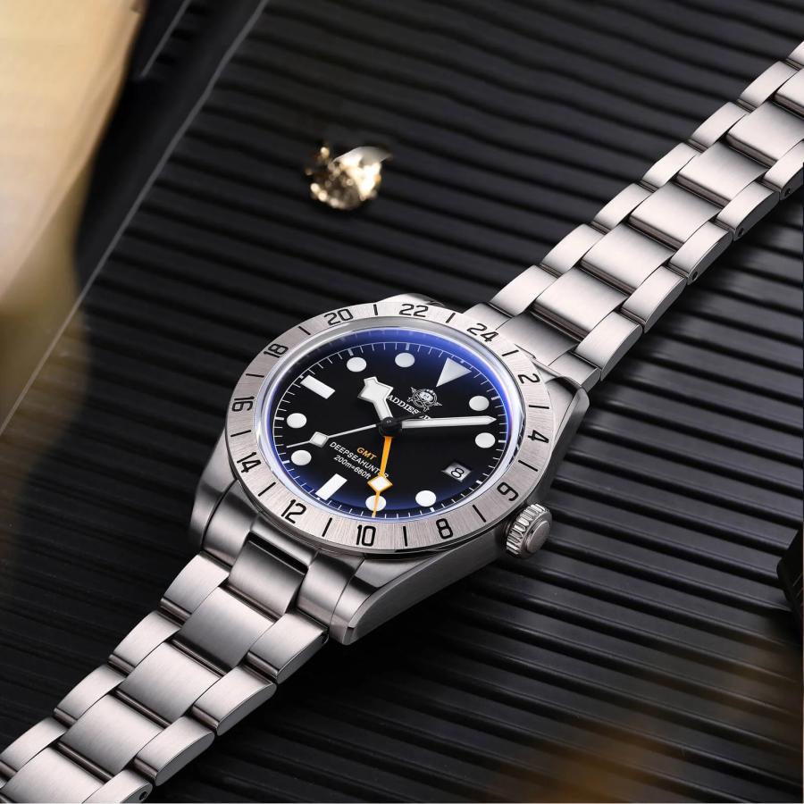 ADDIESDIVE 腕時計 GMTクォーツ 39mm ADDIESDIVE GMT Watches Men's Luxury Quartz Watch 39MM