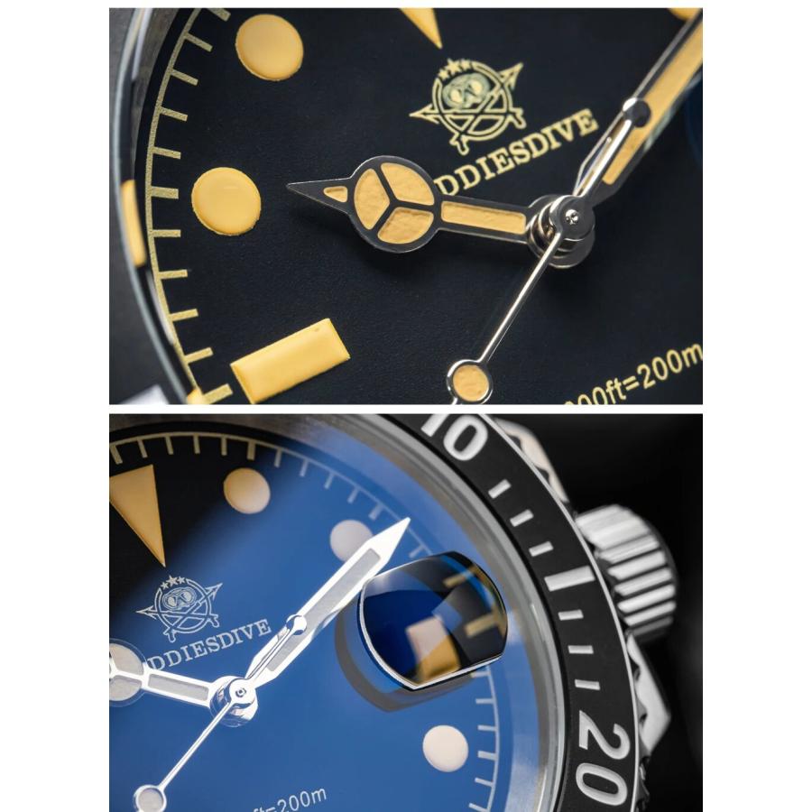 【残り1本】ADDIESDIVE 200m 防水 AD2054青 ☆Flash Sale☆ADDIESDIVE Retro Sub Quartz Watch AD2054