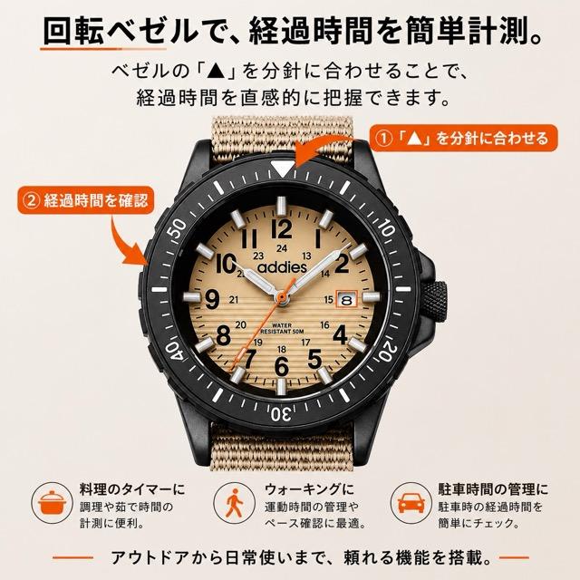 腕時計 メンズ ダイバーズウォッチ 100m防水 ミリタリーウォッチ
