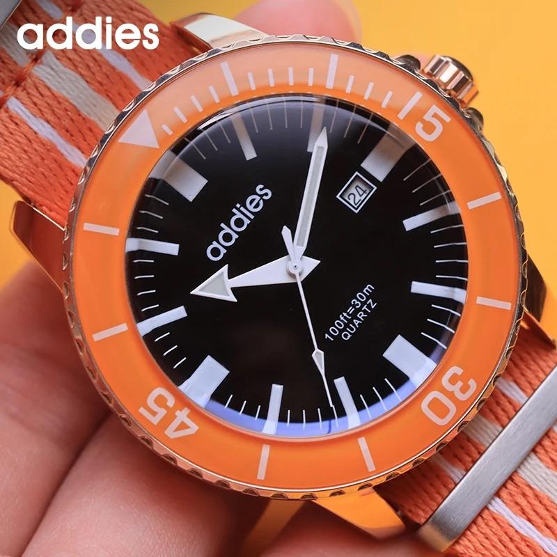 腕時計 メンズ 防水 クォーツ ミヨタ製ムーブメント 44mm ナイロン 