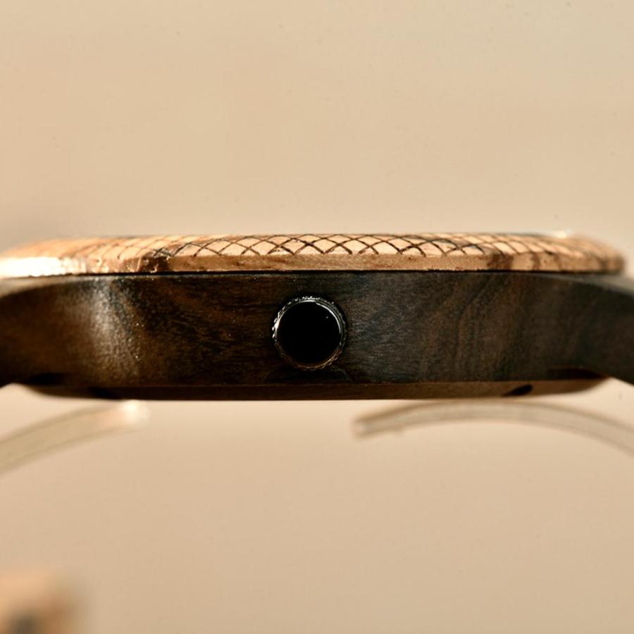 木製腕時計 ウッドウォッチ メンズ 40代 50代 金属アレルギー ボボバード 文字盤 ブラック 黒 BOBO BIRD D30 | BOBO BIRD | 06