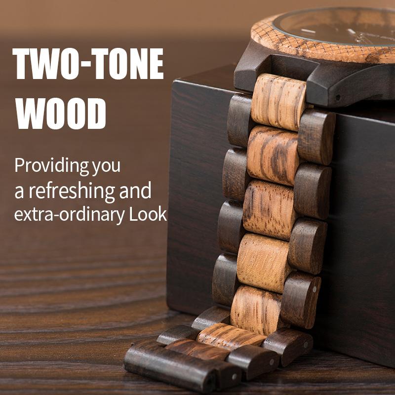 木製腕時計 ウッドウォッチ メンズ 40代 50代 金属アレルギー ボボバード 文字盤 ブラック 黒 BOBO BIRD D30 | BOBO BIRD | 04