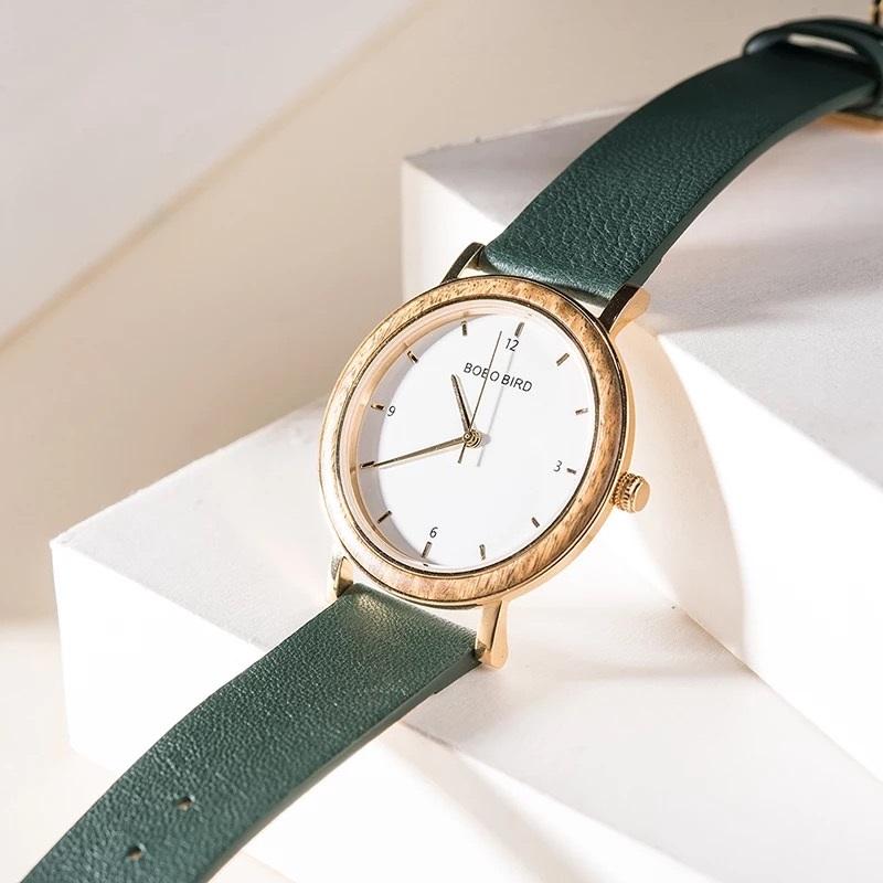 腕時計 レディース 木製腕時計 ウッドウォッチ 30代 40代 50代 クォーツ 革ベルト ボボバード BOBO BIRD GT021 | BOBO BIRD | 03