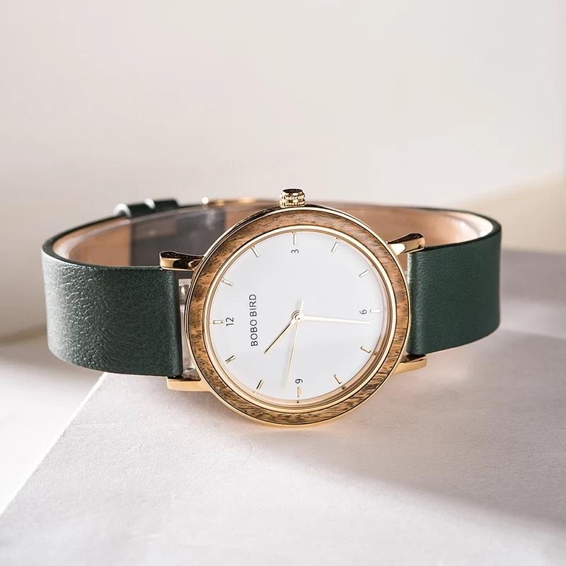 腕時計 レディース 木製腕時計 ウッドウォッチ 30代 40代 50代 クォーツ 革ベルト ボボバード BOBO BIRD GT021 | BOBO BIRD | 04