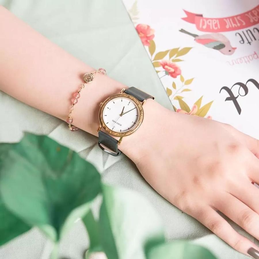 腕時計 レディース 木製腕時計 ウッドウォッチ 30代 40代 50代 クォーツ 革ベルト ボボバード BOBO BIRD GT021 | BOBO BIRD | 11