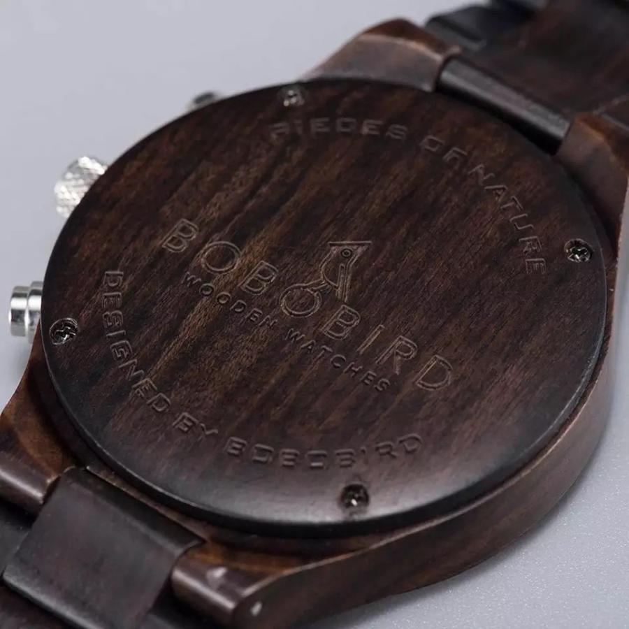 木製腕時計 ウッドウォッチ メンズ 40代 50代 クロノグラフ クォーツ 金属アレルギー 日付 父の日 ボボバード BOBO BIRD GT032｜circulo｜06