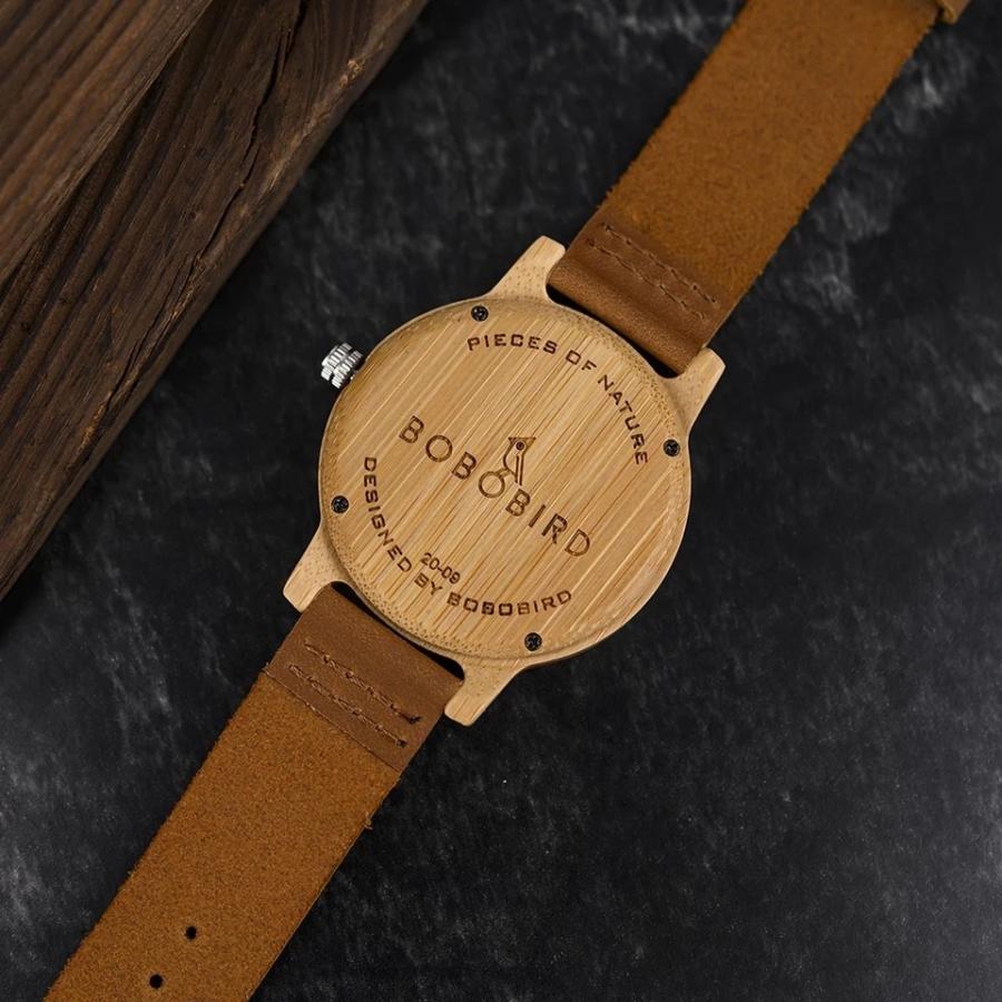 BOBO BIRD 木製腕時計 ウッドウォッチ メンズ 40代 50代 竹 バンブー