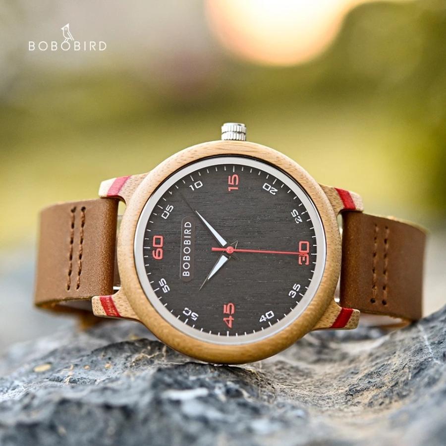 BOBO BIRD 木製腕時計 ウッドウォッチ メンズ 40代 50代 竹 バンブー