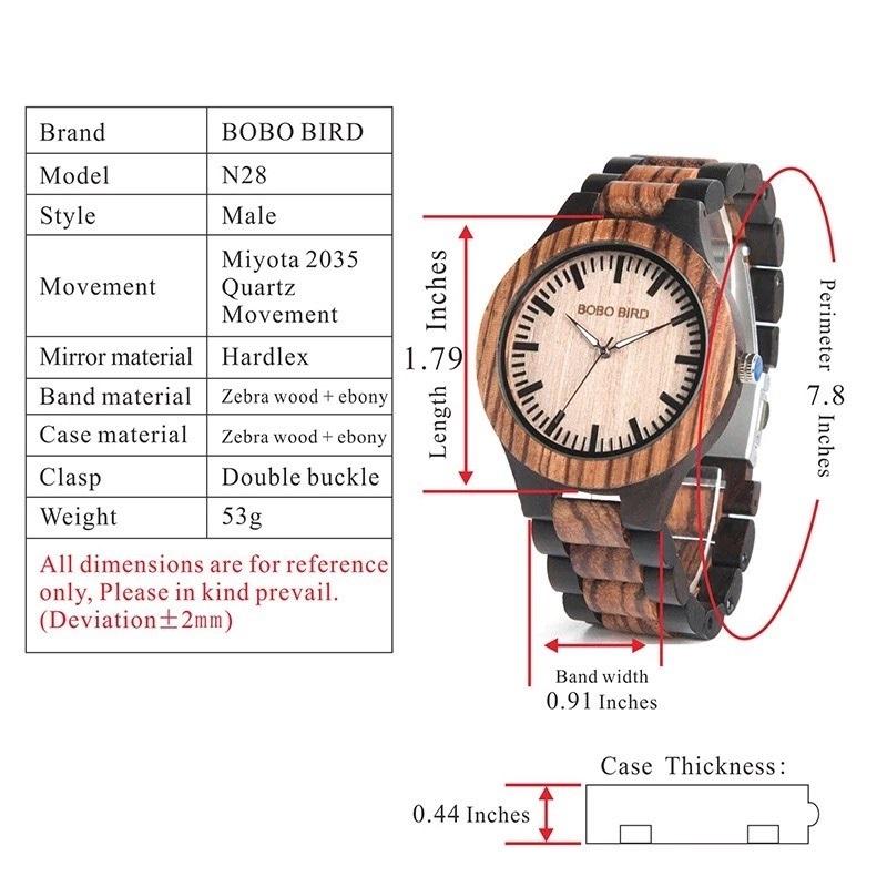 BOBO BIRD ペアウォッチ カップル 夫婦 木製腕時計 ウッドウォッチ