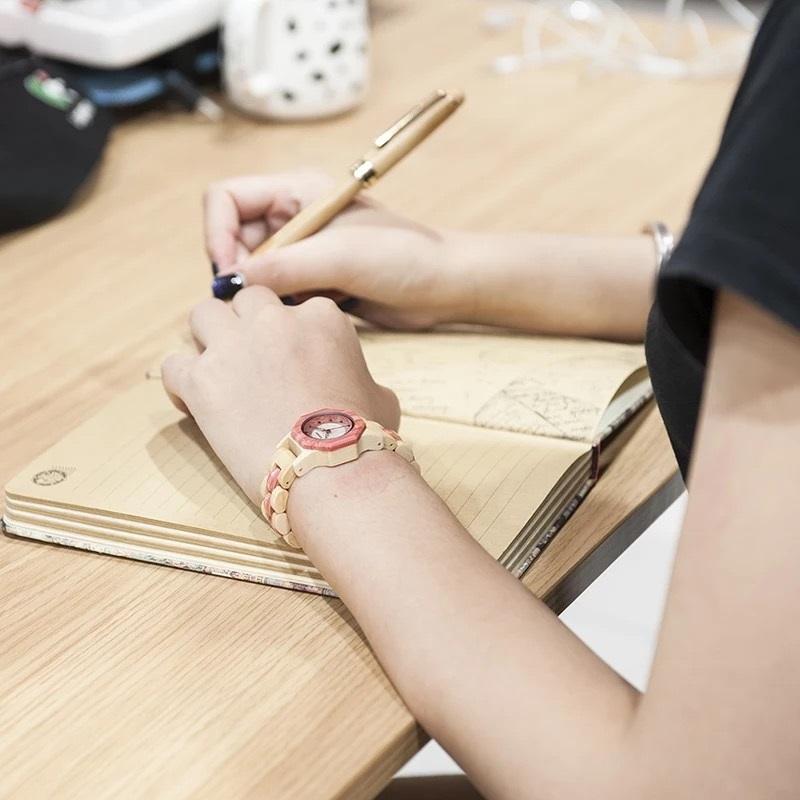 木製腕時計 ウッドウォッチ レディース 20代 30代 八角形 風水 竹 クォーツ ボボバード BOBO BIRD O12 | BOBO BIRD | 09