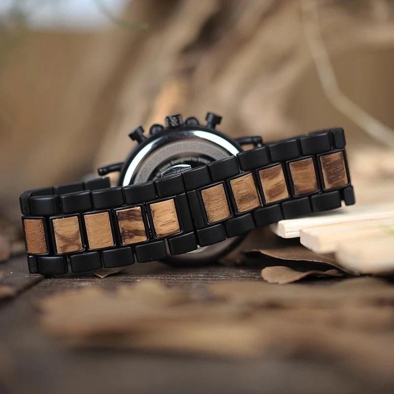 腕時計 メンズ 40代 50代 ボボバード BOBO BIRD 木製腕時計 ウッドウォッチ クロノグラフ クォーツ 日付 P09 | BOBO BIRD | 07