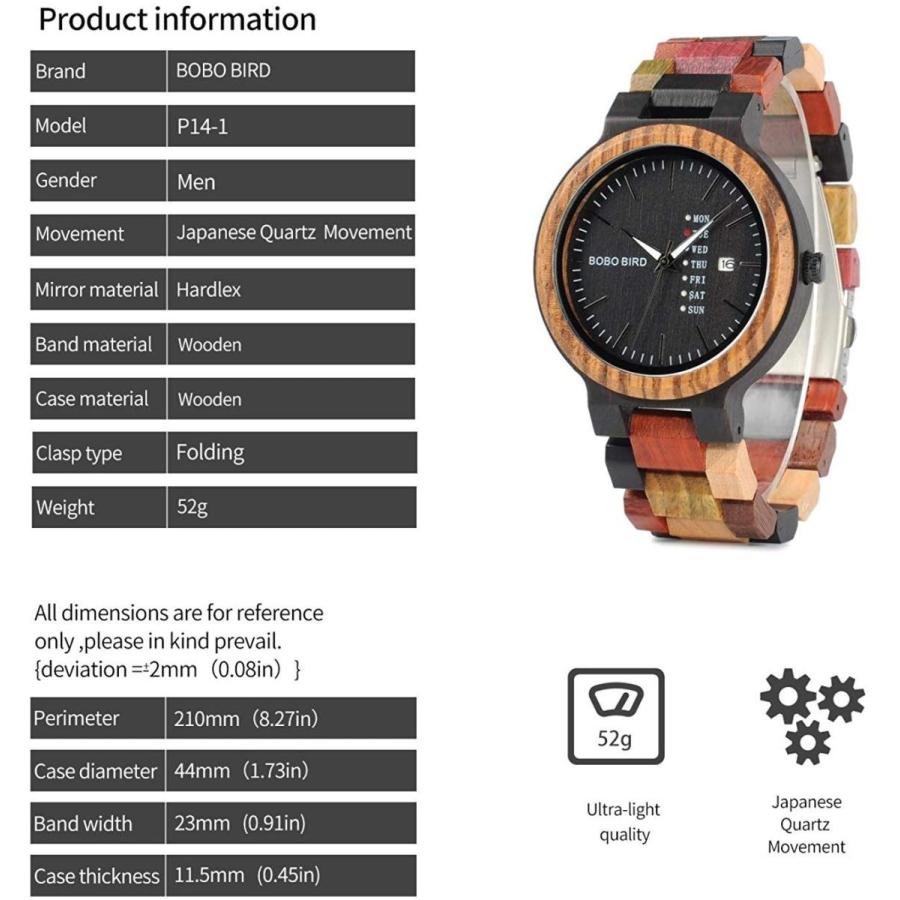 ペアウォッチ カップル 夫婦 ボボバード BOBO BIRD 木製腕時計 ウッドウォッチ ランキング1位受賞 ペアボックス 金属アレルギー プレゼント ギフト P14｜circulo｜12