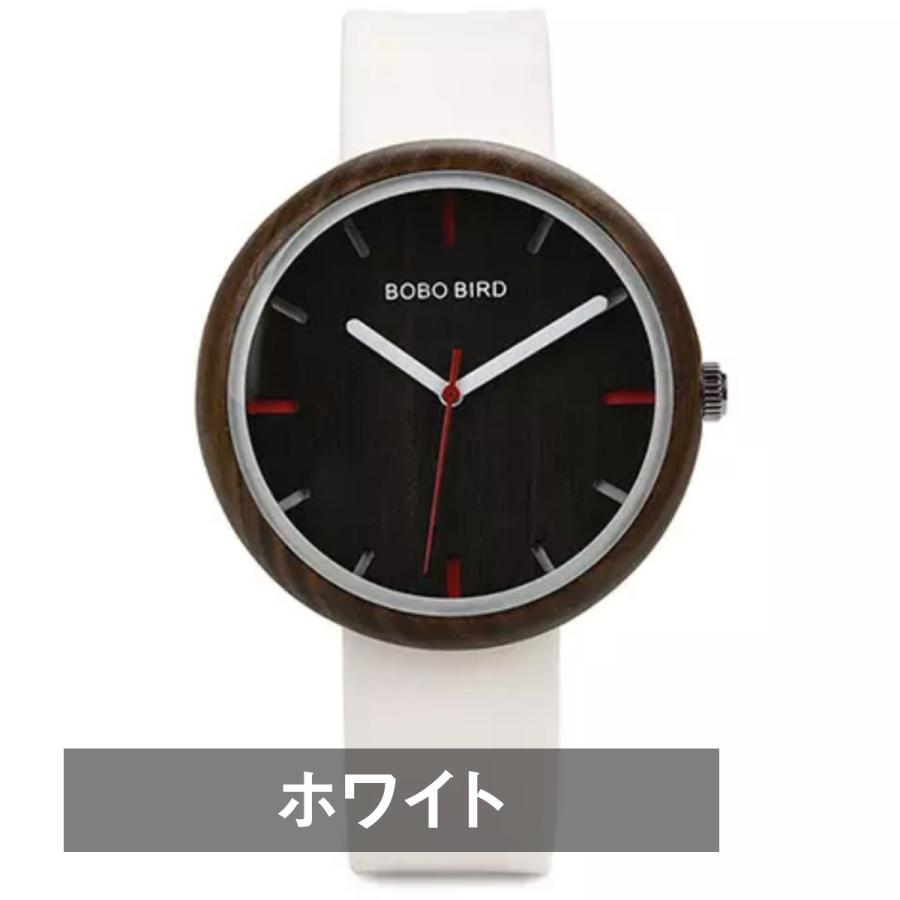 腕時計 レディース 文字盤大きい ボボバード BOBO BIRD 木製 ウッドウォッチ クォーツ シリコンバンド R28 | BOBO BIRD | 02