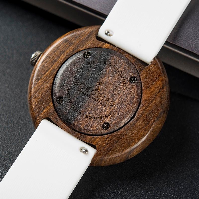 腕時計 レディース 文字盤大きい ボボバード BOBO BIRD 木製 ウッドウォッチ クォーツ シリコンバンド R28 | BOBO BIRD | 08