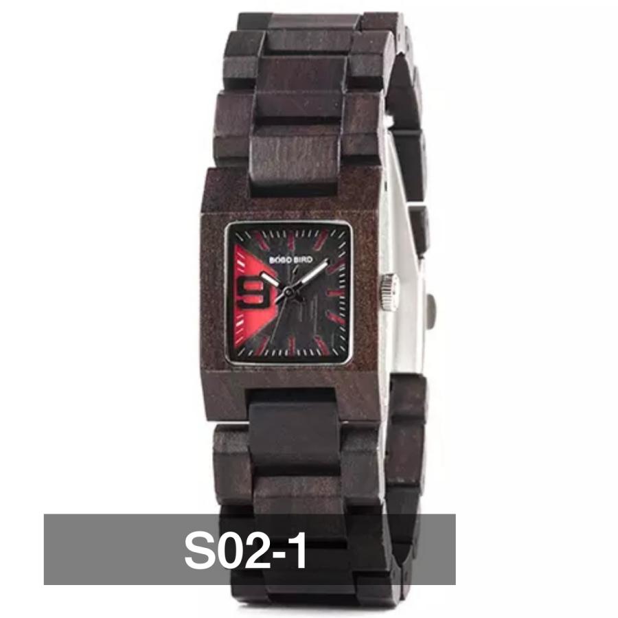腕時計 レディース 20代 30代 40代 ボボバード BOBO BIRD 木製腕時計 ウッドウォッチ クォーツ 金属アレルギー S02 | BOBO BIRD | 01