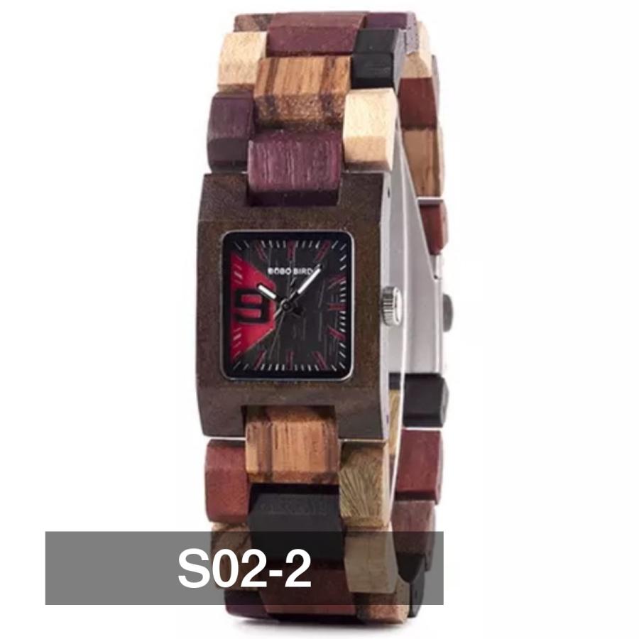 腕時計 レディース 20代 30代 40代 ボボバード BOBO BIRD 木製腕時計 ウッドウォッチ クォーツ 金属アレルギー S02 | BOBO BIRD | 02
