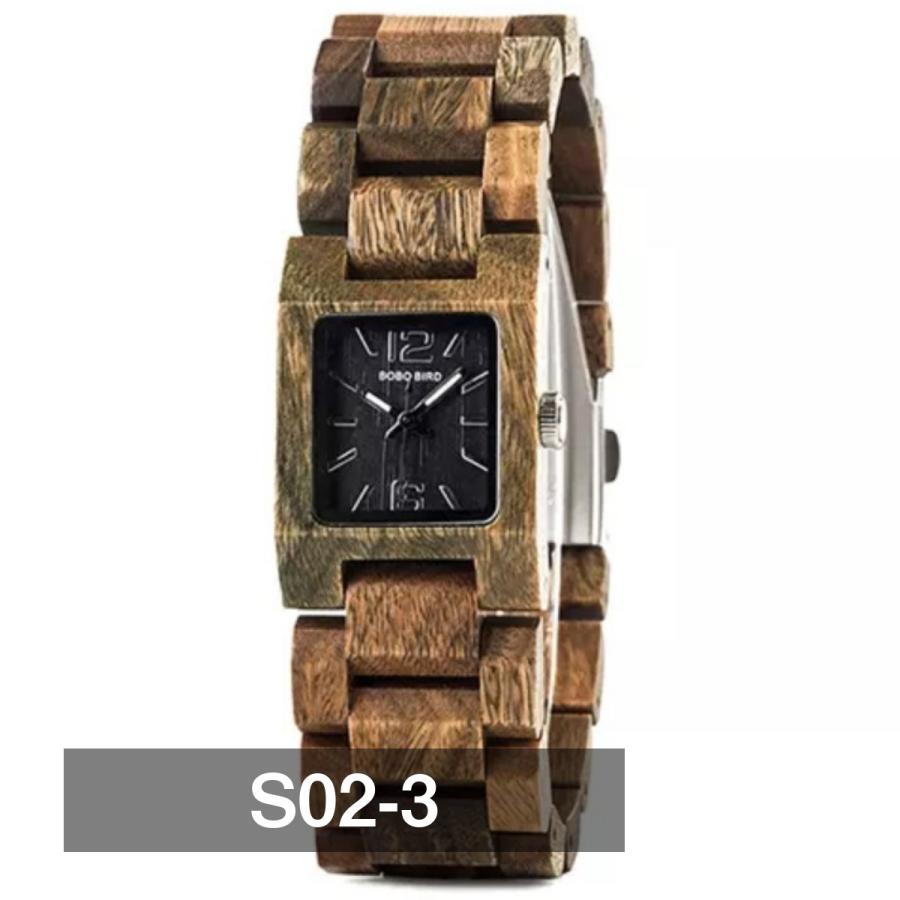 腕時計 レディース 20代 30代 40代 ボボバード BOBO BIRD 木製腕時計 ウッドウォッチ クォーツ 金属アレルギー S02 | BOBO BIRD | 03