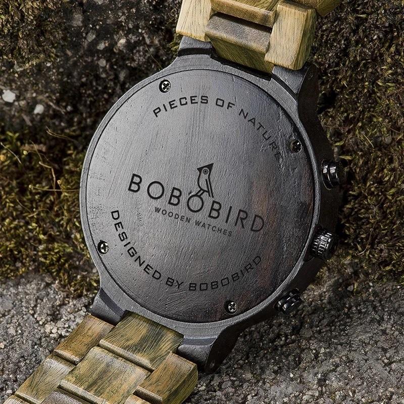 BOBO BIRD 木製腕時計 ウッドウォッチ ミリタリー クロノグラフ BOBO BIRD 木製腕時計 ウッドウォッチ ミリタリー クロノグラフ