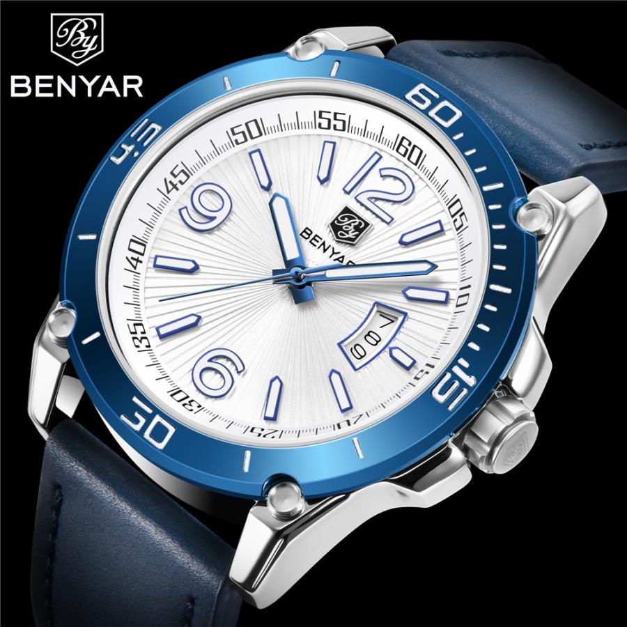 腕時計 メンズ 40代 50代 クォーツ式 日付表示 BENYAR BY-5166M 腕時計 メンズ 40代 50代 クォーツ式 日付表示 BENYAR BY-5166M